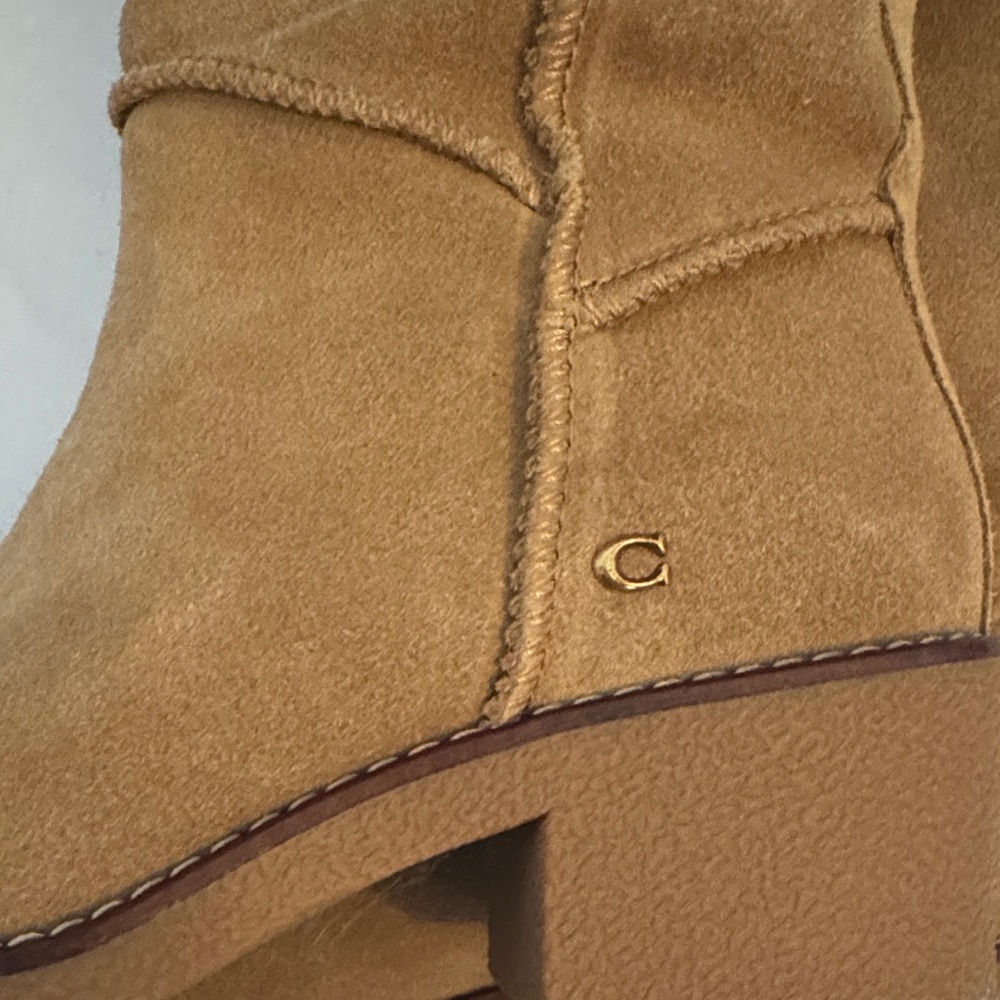 Coach Suede and Shearling Knee-High Boots - Sz 6 - Picture 8 of 8